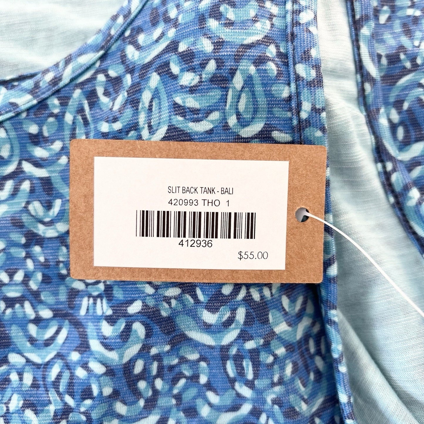 Title Nine Sleeveless Tank Top Small Blue Athletic Tunic Bali Golf Open Back