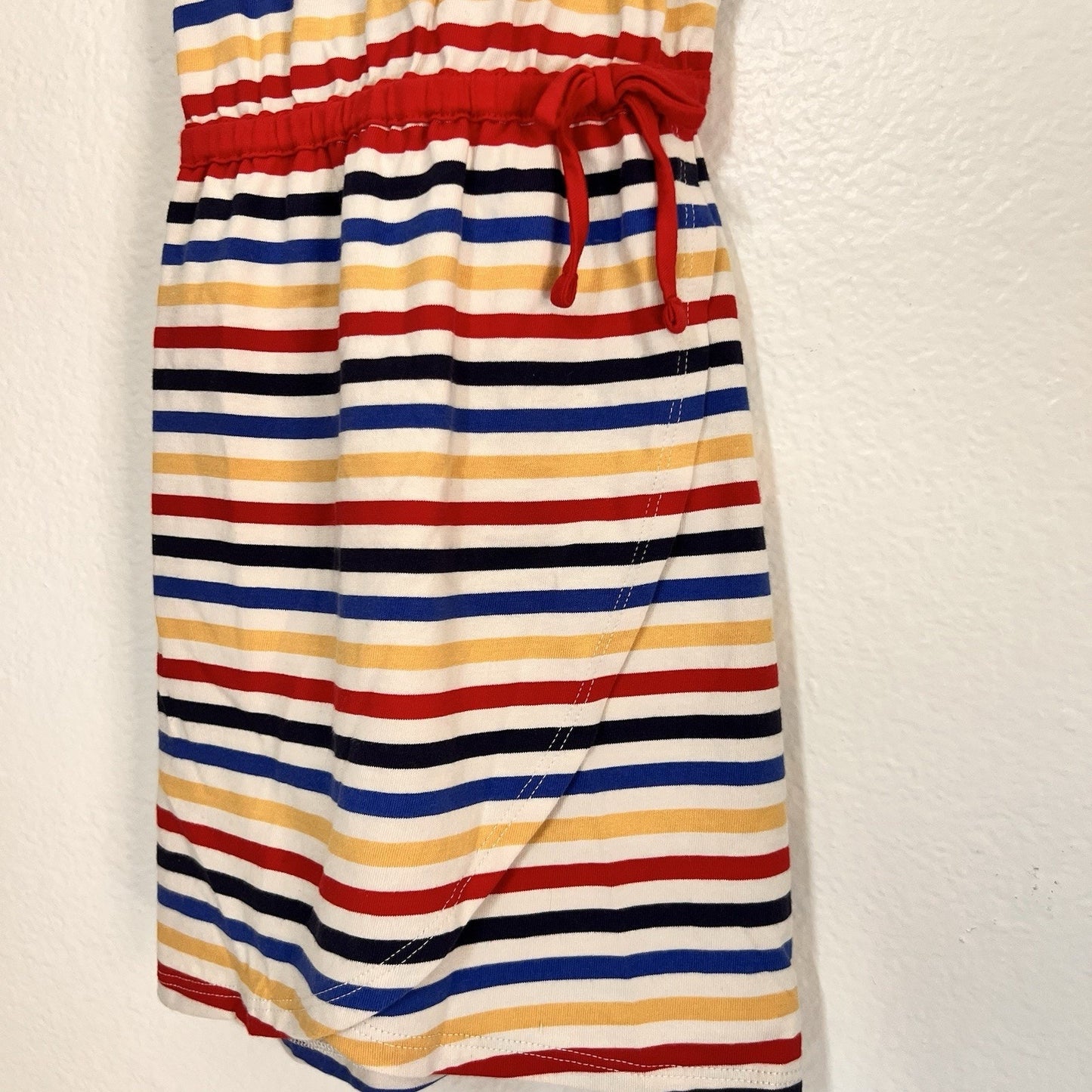 Hanna Andersson Girls Sz 6/7 Vintage Retro Summer Dress Cotton Stripe Sz 120