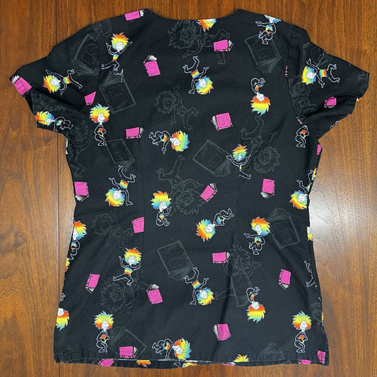 Cat in the Hat (S) Scrub Top Tooniforms Dr Seuss V Neck