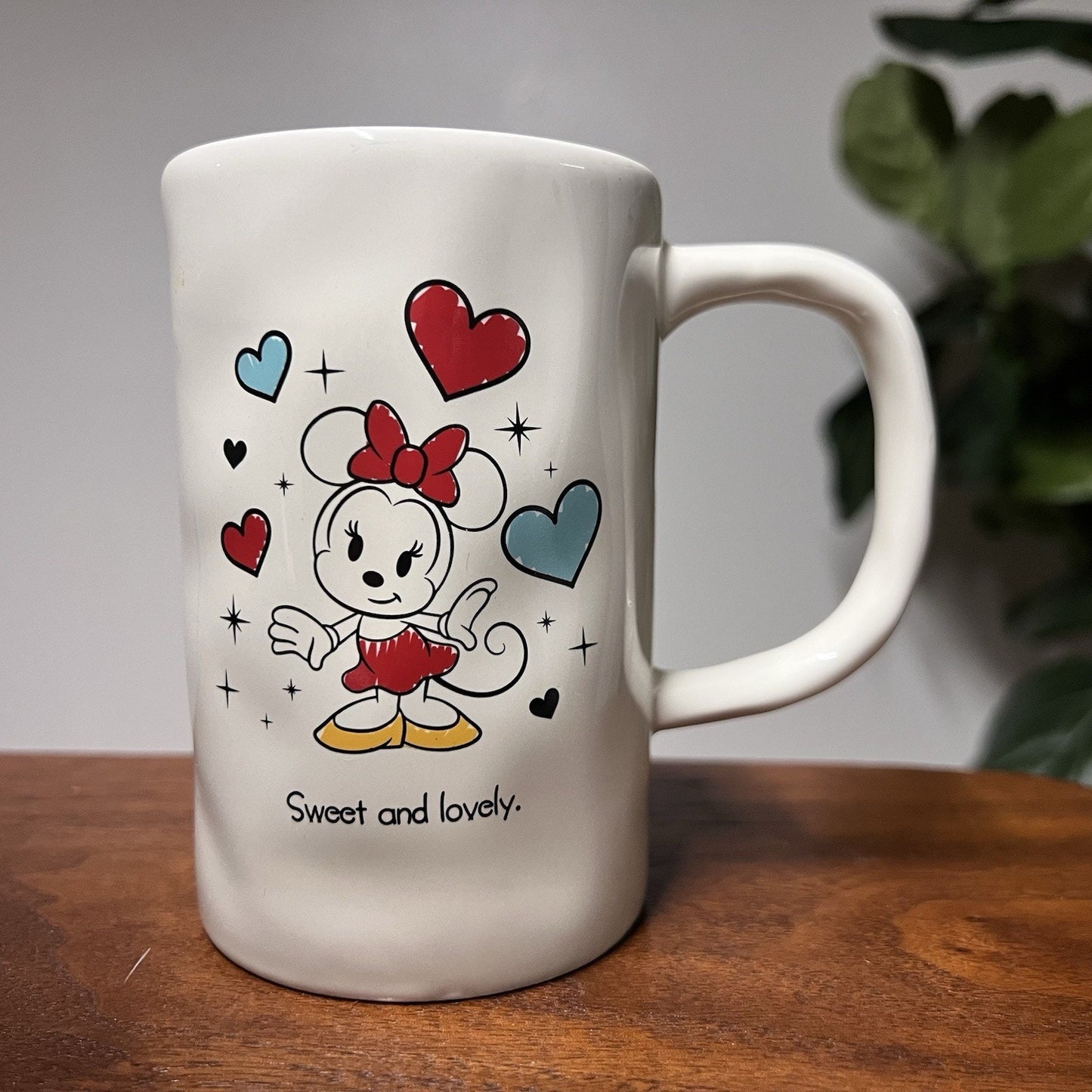 Disney Parks Minnie Mouse Sweet and Lovely Coffee Cup Mug Valentines Day 10 oz