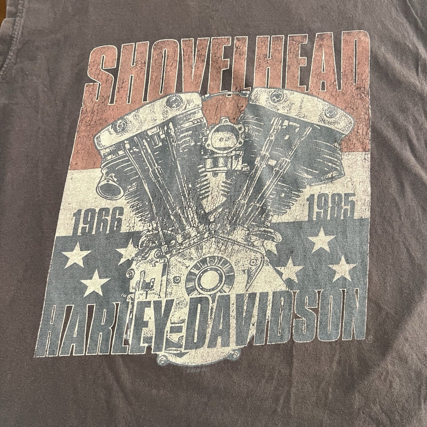 Harley Davidson Shovelhead 3XL Mens Clothing Tank Top Gray Sleeveless Oversized