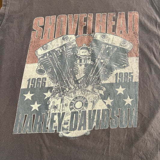 Harley Davidson Shovelhead 3XL Mens Clothing Tank Top Gray Sleeveless Oversized