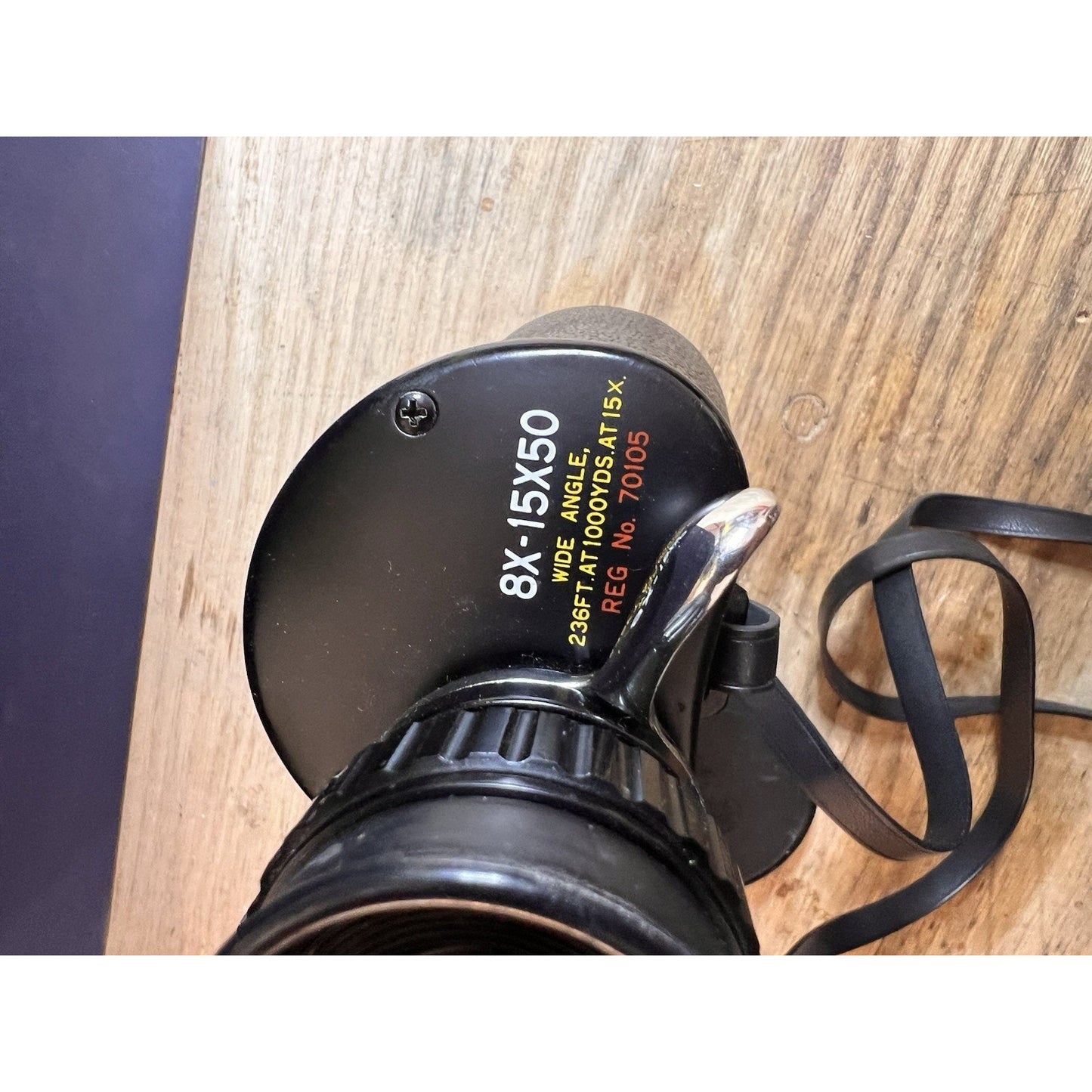Vintage Taco Model No 105 8X - 15x50 Zoom Fully Coated Wide Angle Binoculars