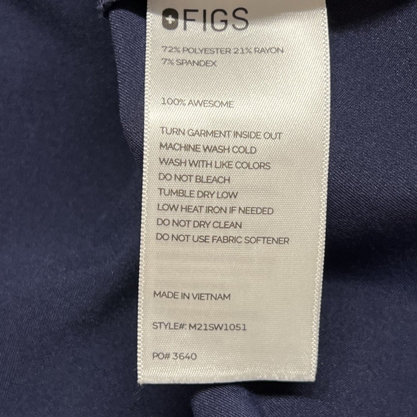 FIGS Leon Men’s 3-Pocket Navy Scrub Top Size XL #M21SW1051