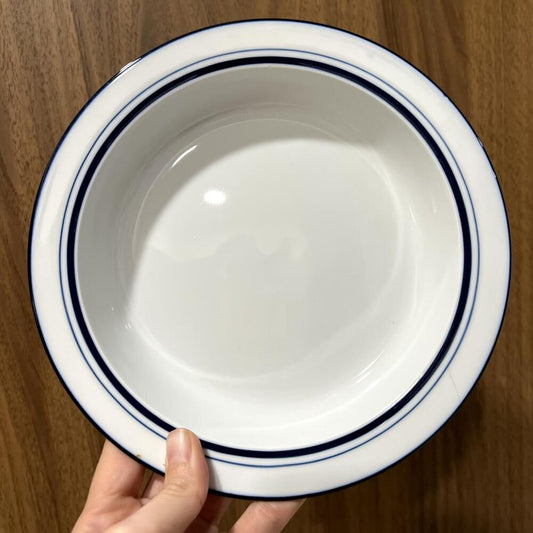 Dansk Bistro Christianshavn Blue Rim Soup Bowl (Portugal) MCM Scandanavian