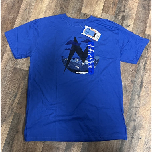 Marmot Men's Organic Cotton Graphic Tee Shirt Royal Blue Men’s Size L
