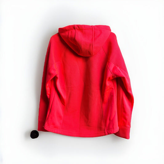 Swiss Tech Fleece Lined Women’s Coat Jacket (L) 12/14 Glow Neon Hood Full Zip