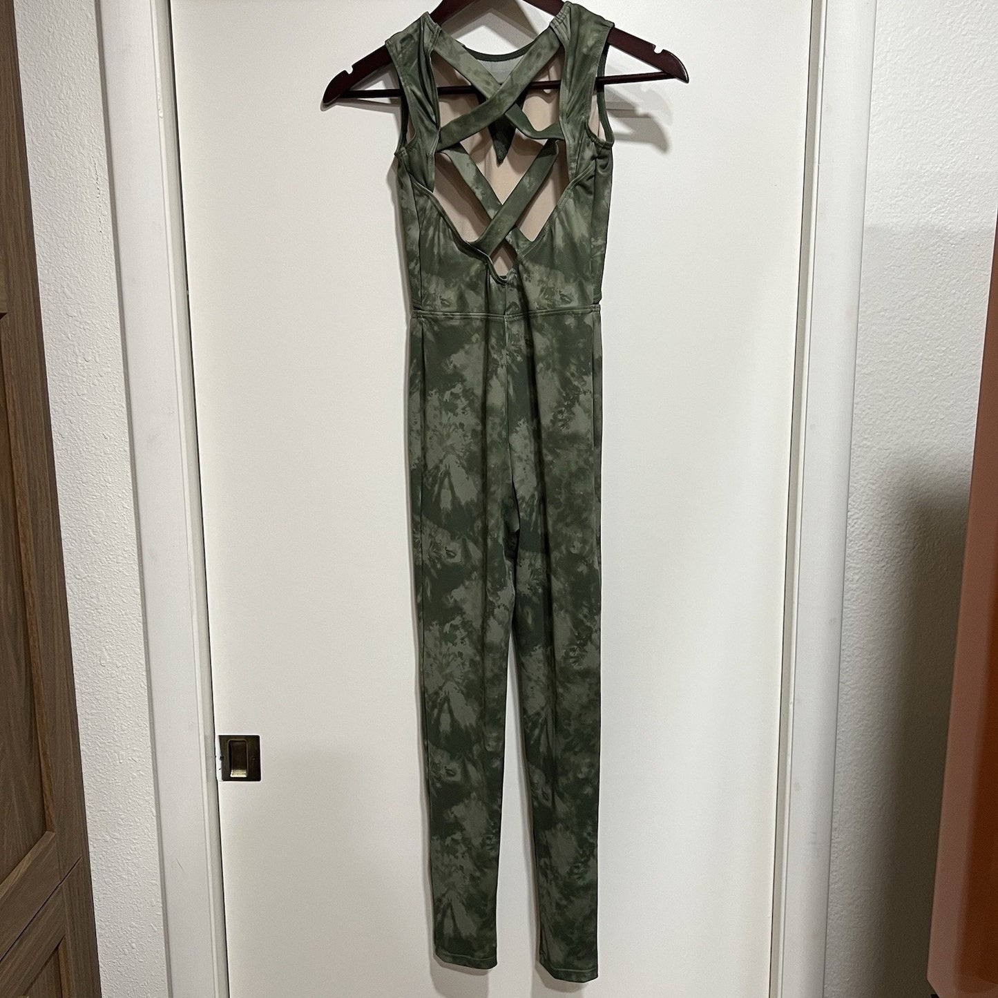Weissman Elite Adult 4-6 Dance Costume The Arena 14447 Green Tie Dye Unitard