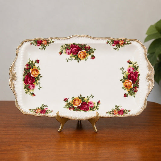 Royal Albert Old Country Roses Tray Creamer Open Sugar Bone China Serving