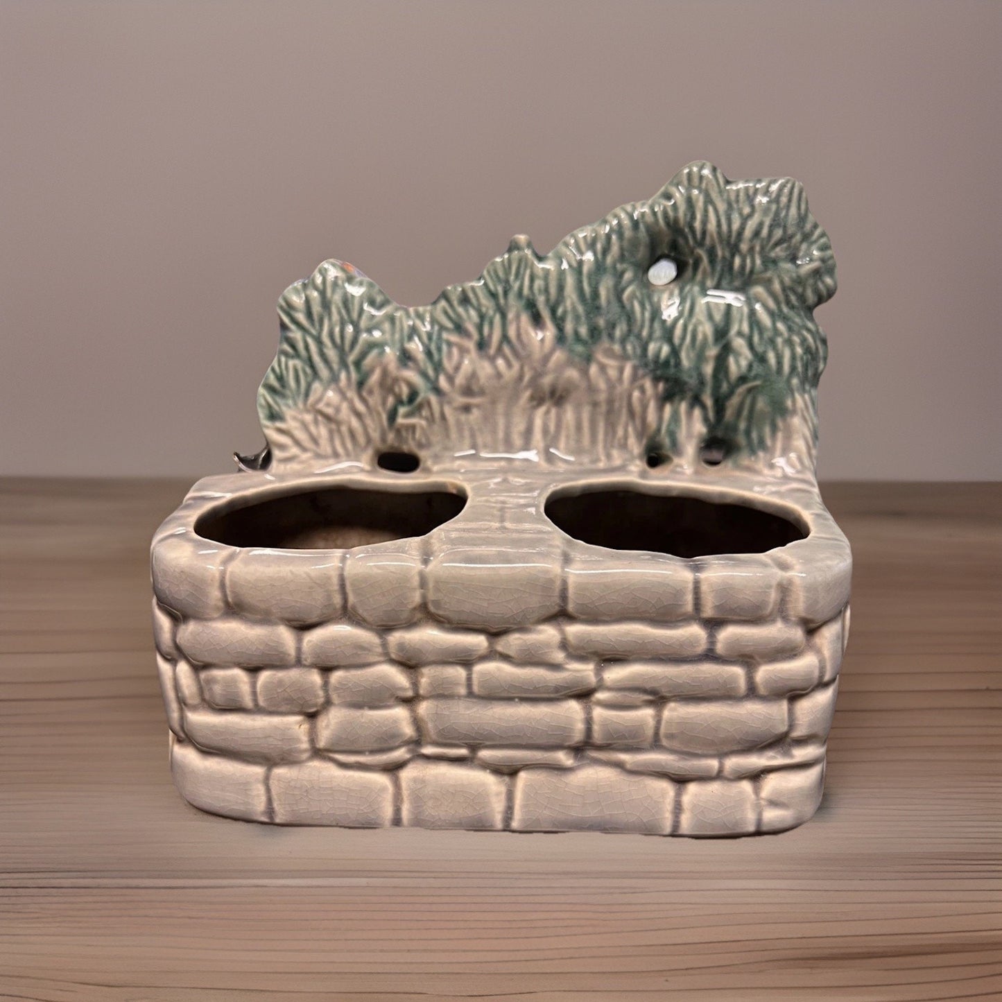VTG 1950's McCoy "Village Smithy" planter "Under the Spreading Chestnut Tree"