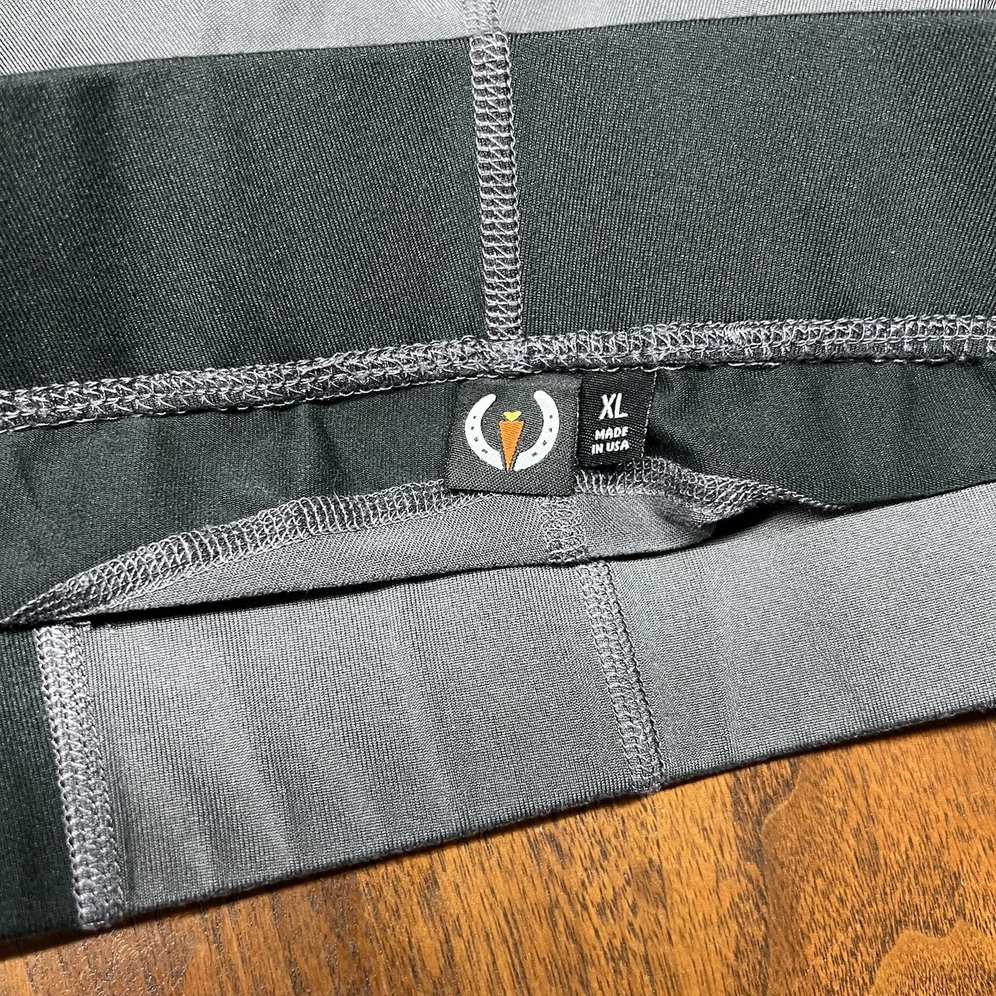Kerrits Knee Patch Pull On Riding Tights XL Black Grey