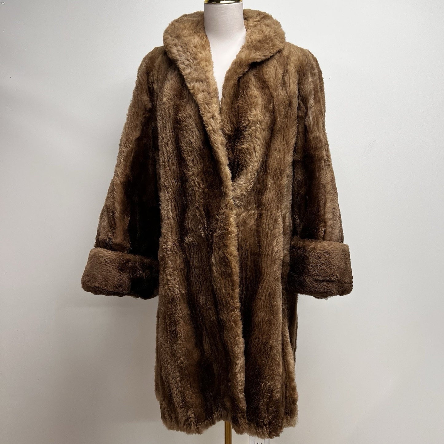 50s Gittelmans Sons Beaver Fur Coat Mob Wife Old Money Luxe Mobster Glam Brown