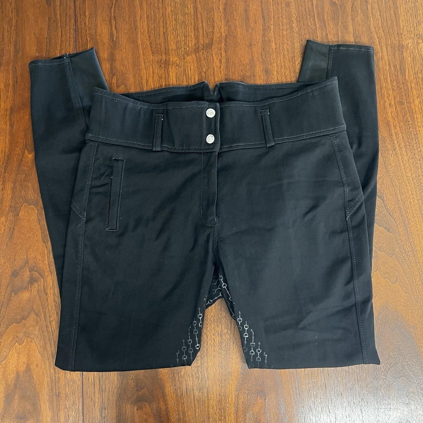 NWT Horze Daniela Breeches Sz 30 Silicone Grip Full Seat Black Womens Riding