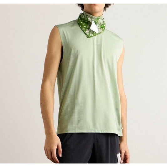 Satisfy Air Logo-Perforated Auralite Tank 38” Sleeveless Muscle Tee Running