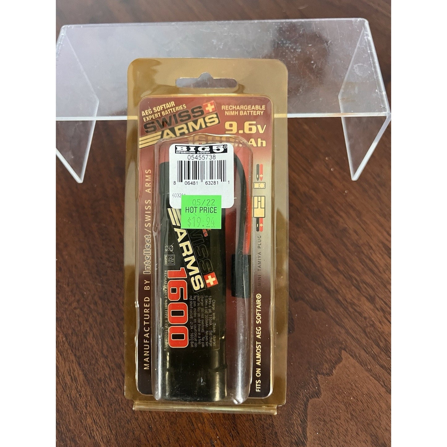 Swiss Arms 9.6v 1600mAh Airsoft Rechargeable Battery