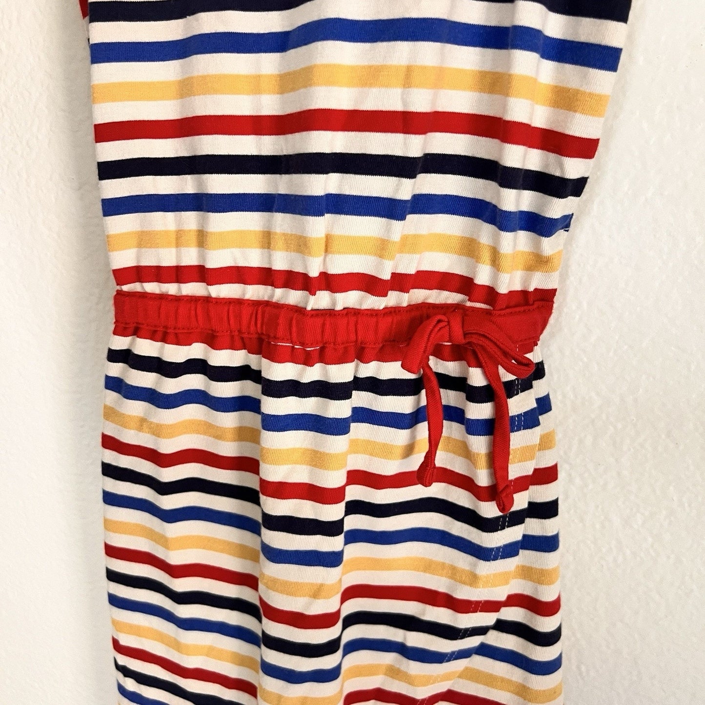 Hanna Andersson Girls Sz 6/7 Vintage Retro Summer Dress Cotton Stripe Sz 120