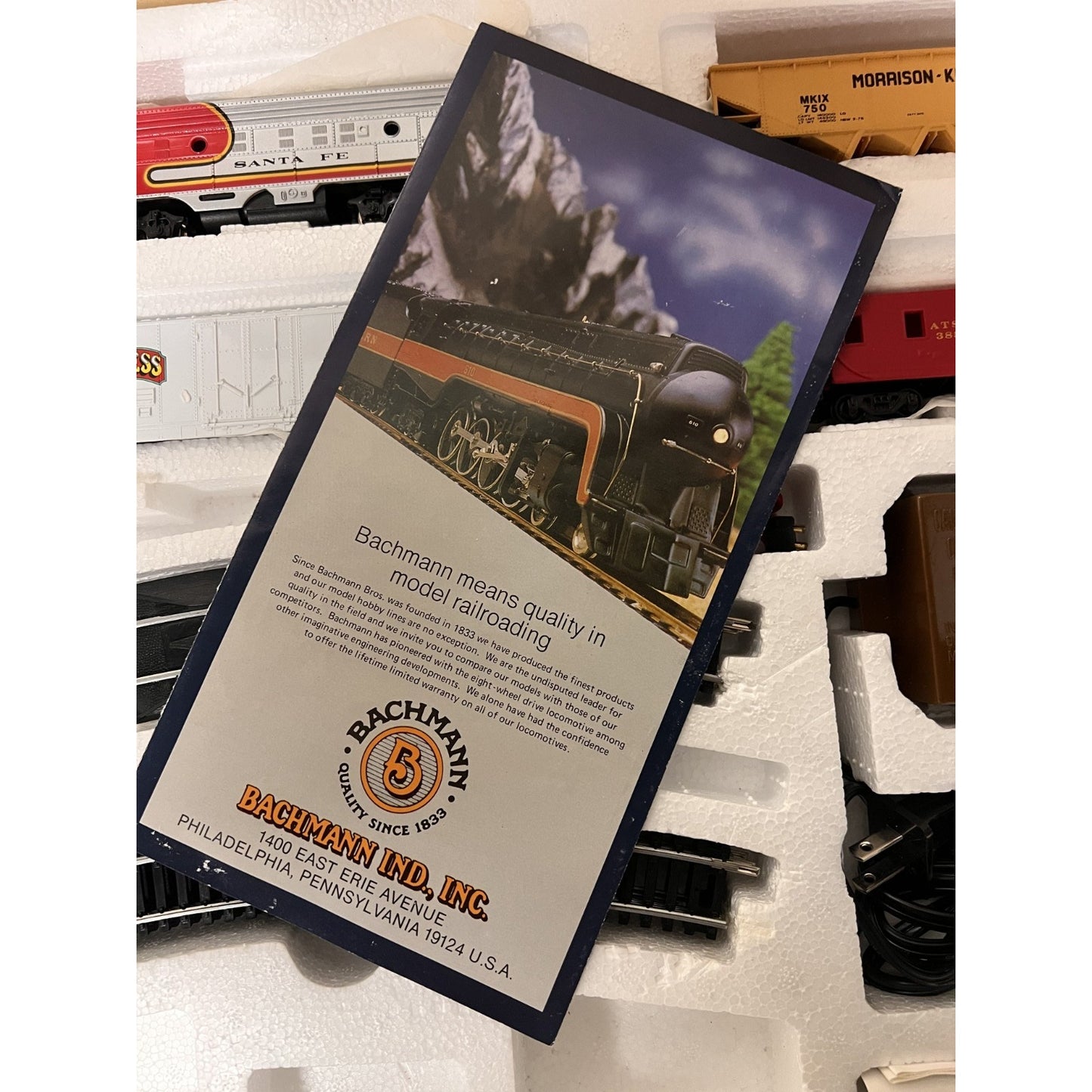 Vintage Bachmann Foley’s Express Lighted Diesel Locomotive HO Train & Track Set