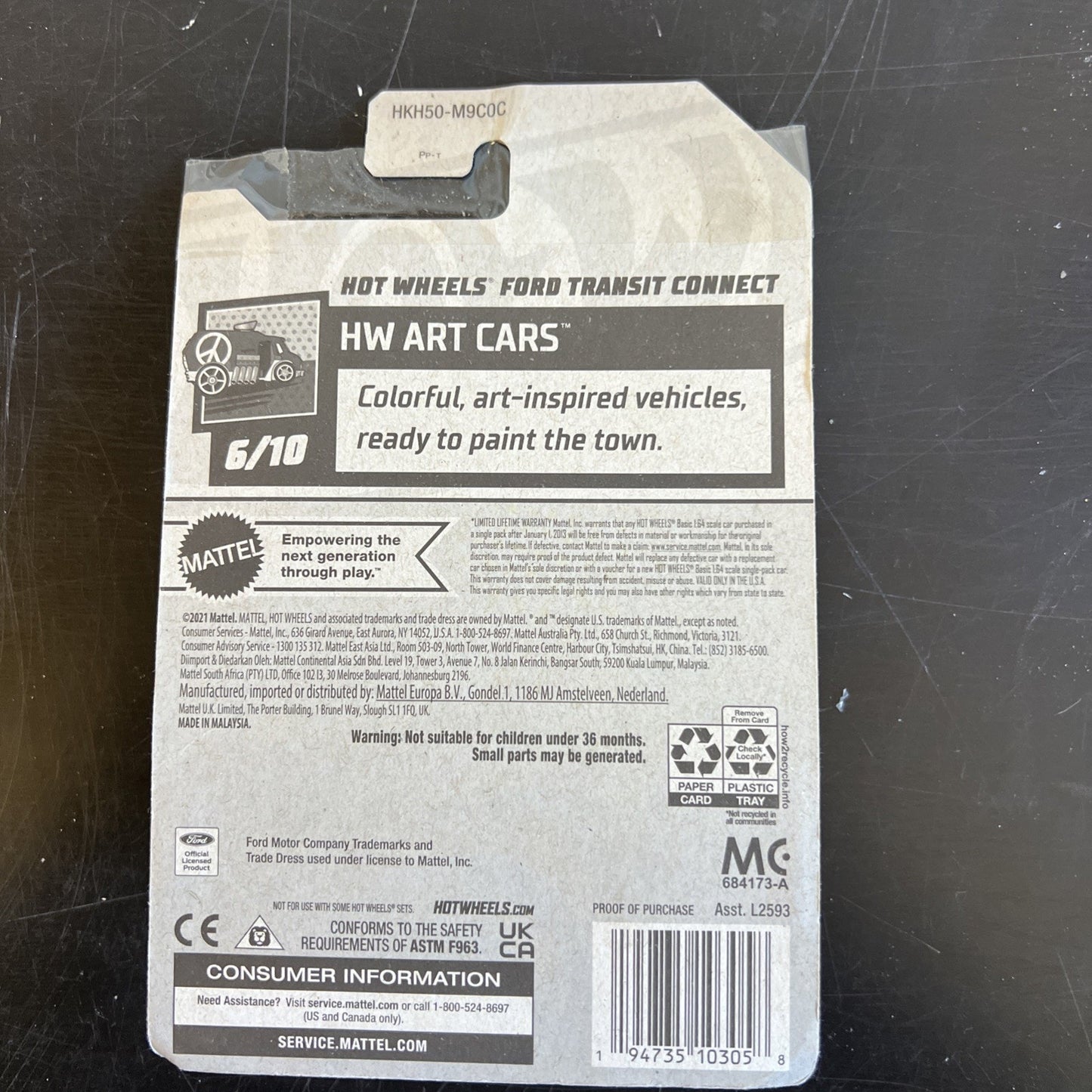 Hot Wheels 2021 Ford Transit Connect 6/10 HW Art Cars