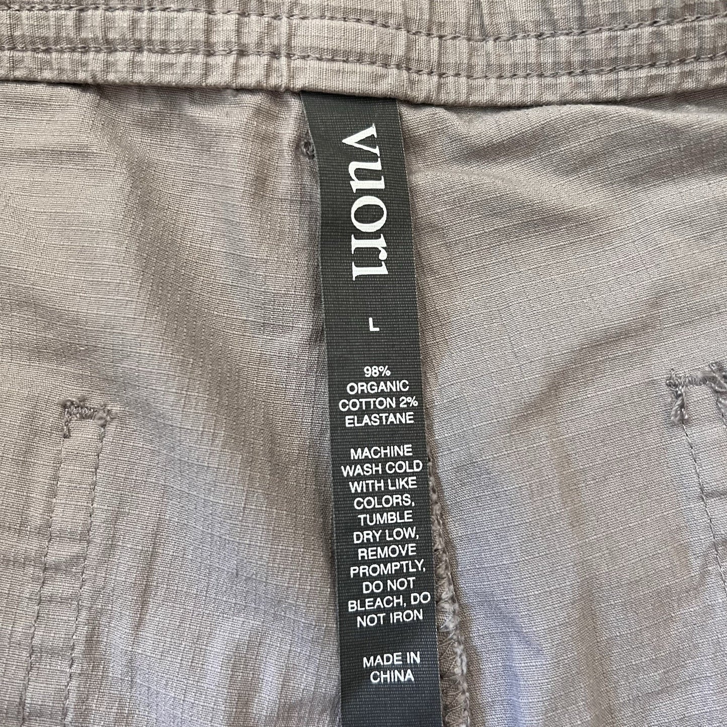 Vuori Vintage Ripstop Cargo Utility Shorts 32” Large 3” High Rise Elastic Waist