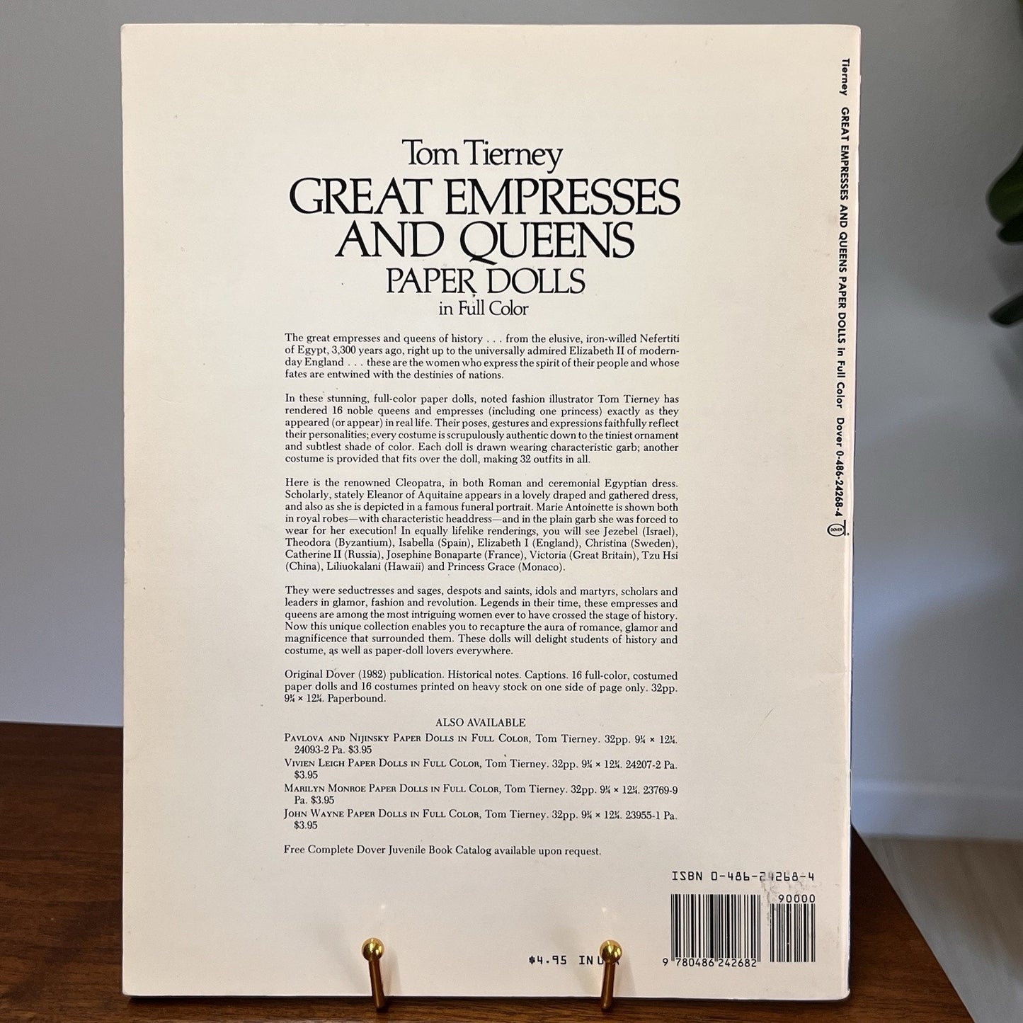 Tom Tierney 1982 Great Empresses & Queens Paper Dolls Book Uncut Vintage Fashion