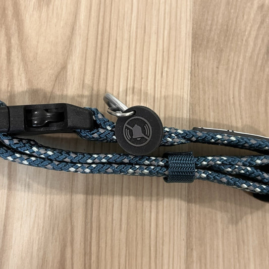 SMALL Dog Puppy Collar Reflective Paracord Rope 10-14” Unisex Blue Arcadia Trail