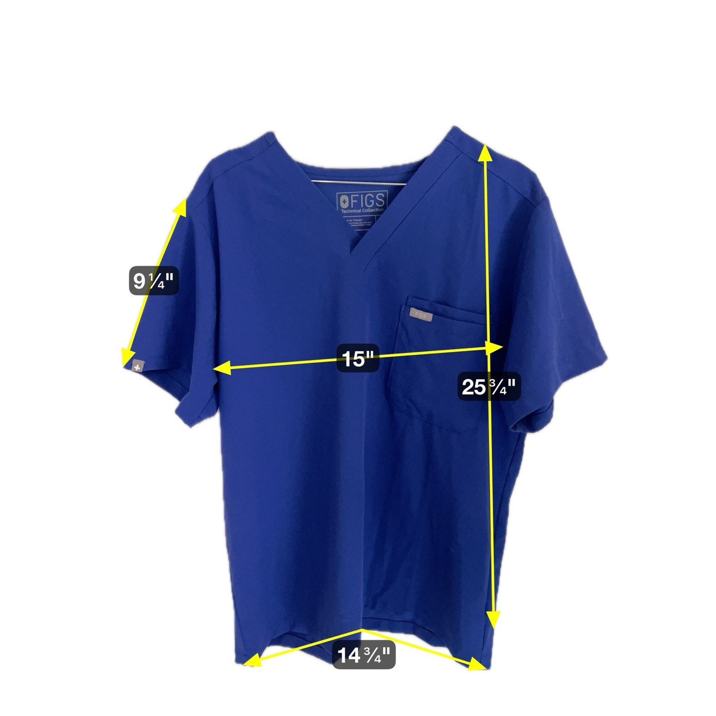 FIGS LEON 3 Pocket Men’s Scrub Top Size Small Style# FM1500