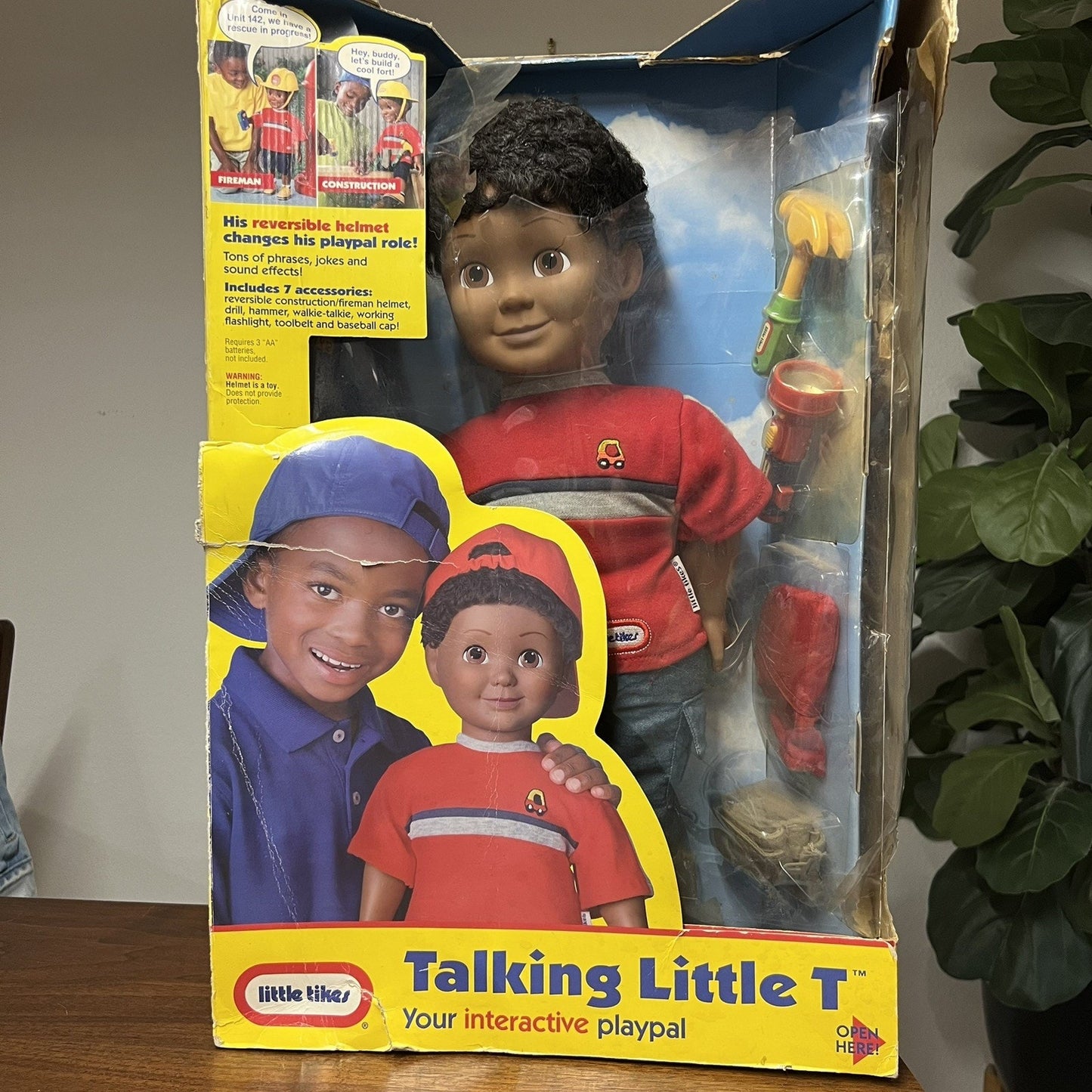 NIB Little Tikes Talking T Interactive Playpal Black Brown Boy Doll Playmates