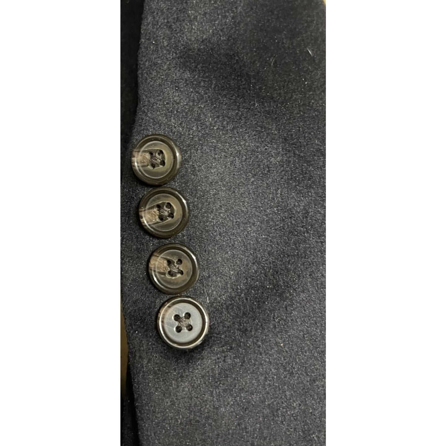 Lauren By Ralph Lauren 2 Button Black Silk/Wool/Cashmere Suit Jacket 46R