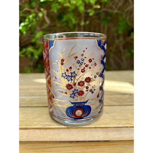 (6) 1960s Culver 22 Karat Gold ‘Chinoiserie' Pattern Rocks Glass Tumbler Barware
