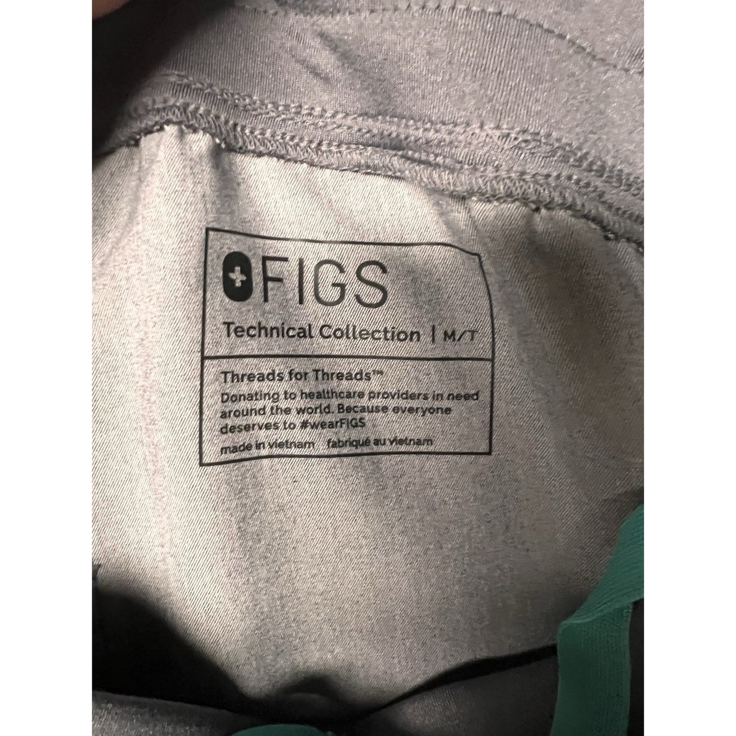 FIGS Zamora 2.0 Jogger Scrub Pants Nurse Medical Workwear Women’s Size M/T Gray