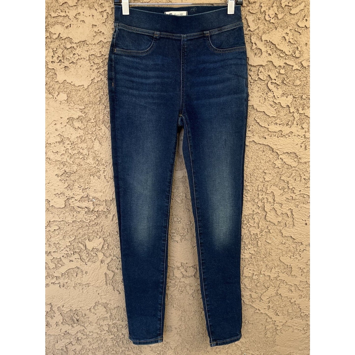 NWT Madewell Sz 25 Pull On Skinny Leg Jean MD723 Stretch High Rise Dark Shaping