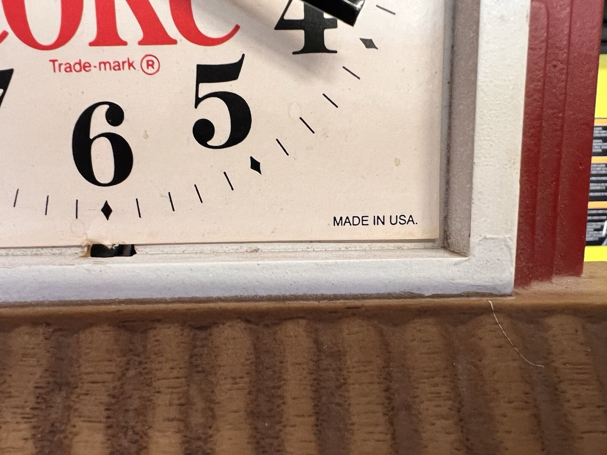 COKE 1990 Coca Cola 3D Plastic Billboard & Service Gas Station WALL CLOCK