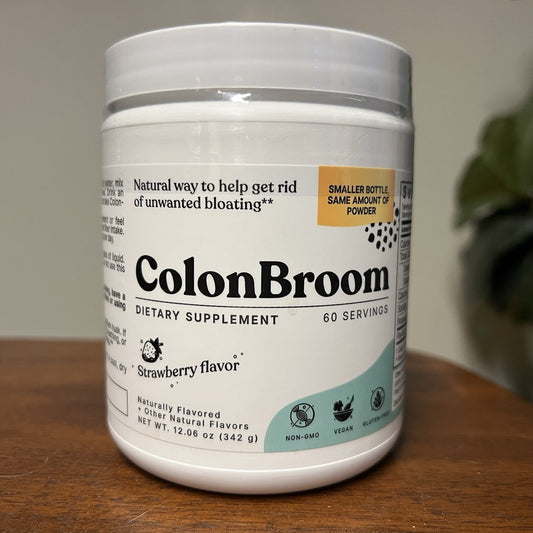Colon Broom Fiber Mix Strawberry 60 Servings Bloat Gut Health Colon Cleanse
