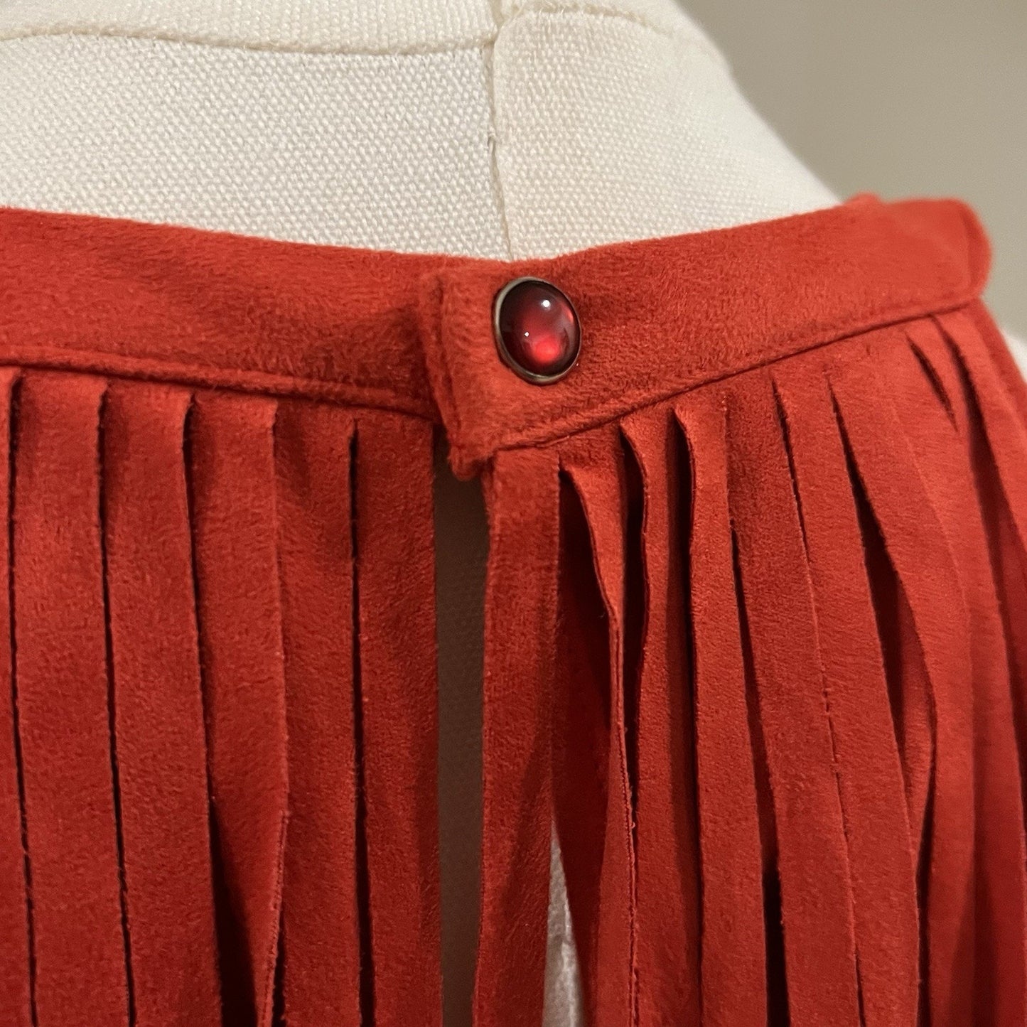 IDYLLWIND XL Fringe Faux Suede Tank Top Western Boho Country Festival Cowgirl