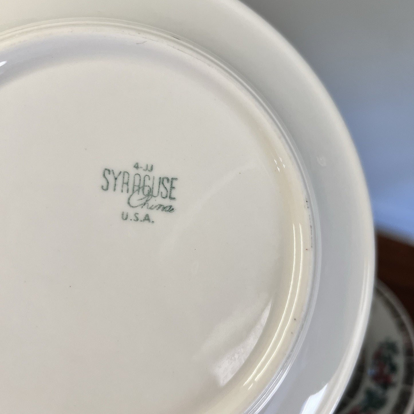 4 x Syracuse Restaurant Ware Indian Tree Pink Dessert Pie Plate 7-1/8
