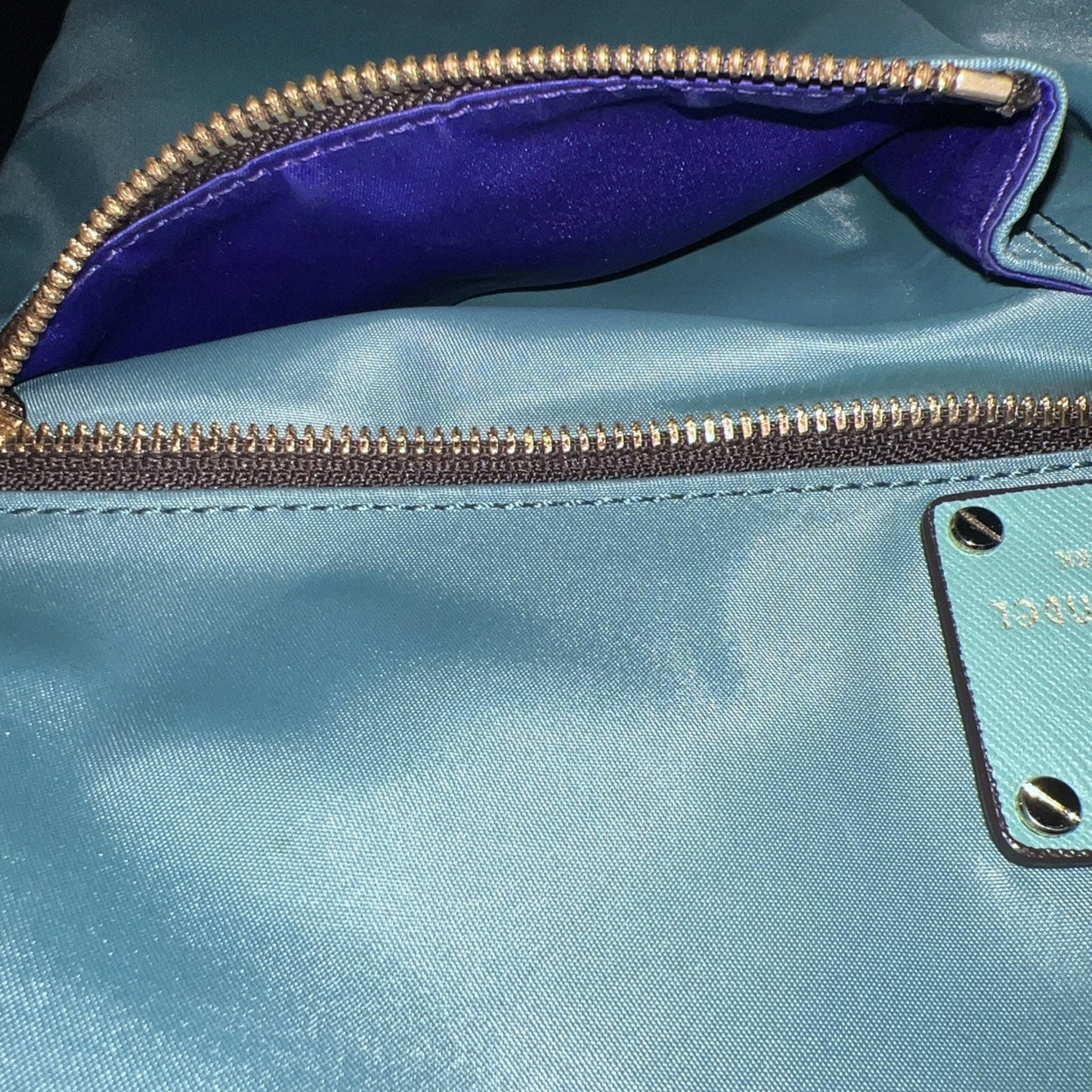 Henri Bendel Jetsetter Crossbody Shoulder Bag Teal 13x13