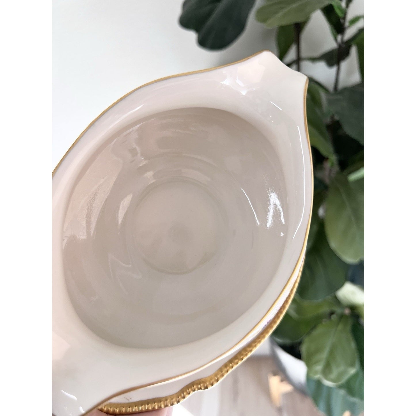 Castleton Rose Bone China Oval Gravy Boat Attached Under Plate Romantic Floral