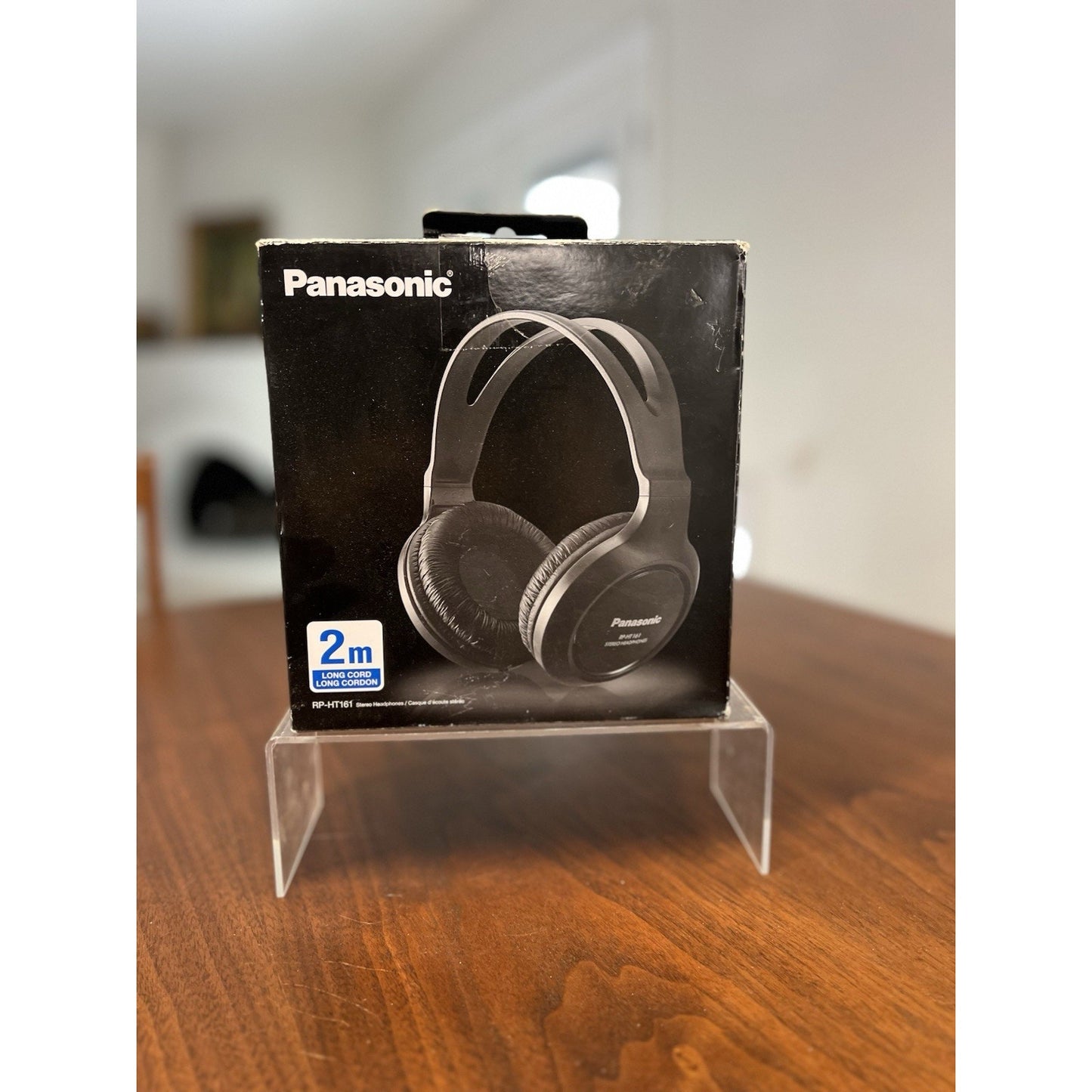 Panasonic RP-HT161 Over the Ear Corded Cushioned Headphone - Black 2M Long Cord