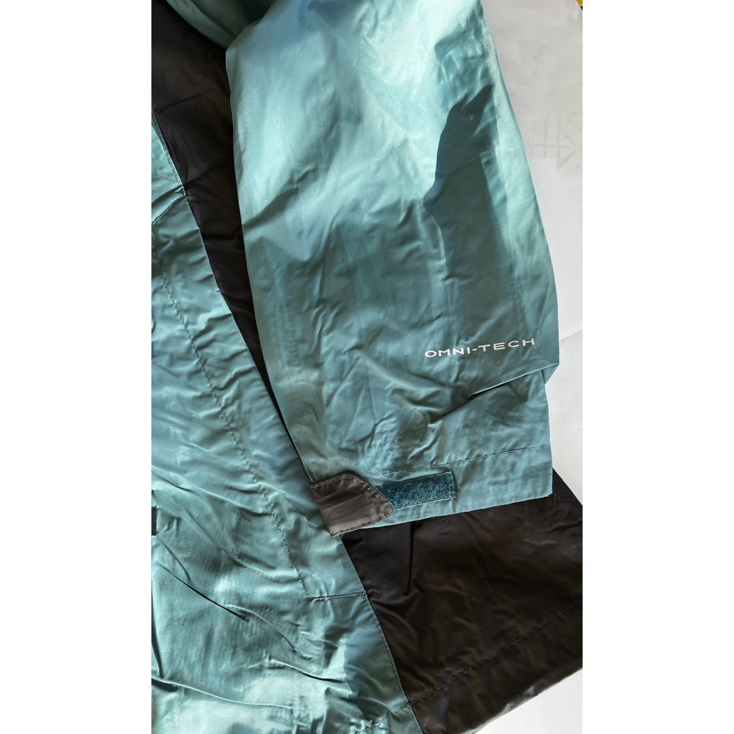 Columbia Omni-Tech Waterproof Rain Jacket Mens C-Large Green Full Zip Hooded
