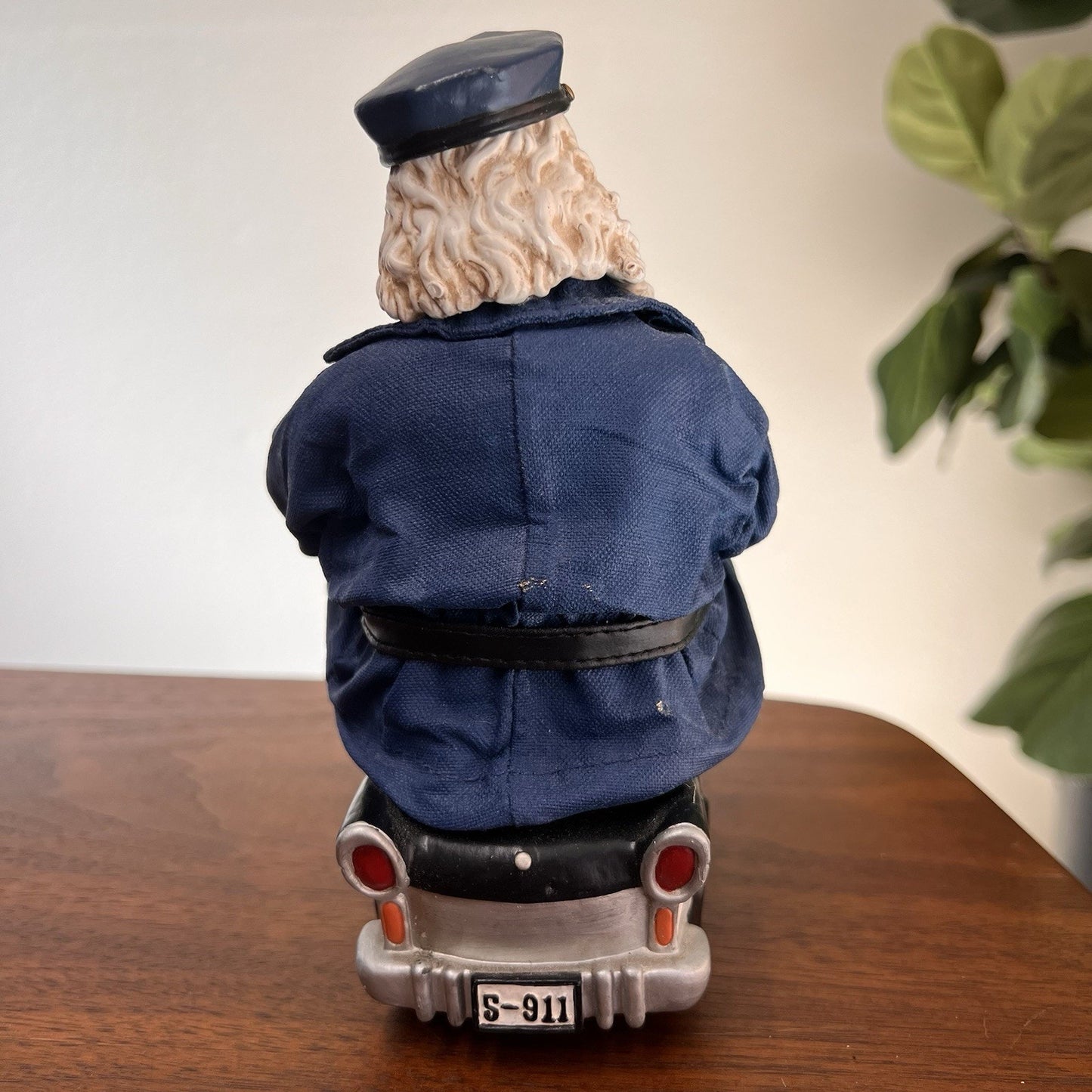 Vintage Kurt Adler Fabriché Santa Claus Police Officer Cop Car Law Enforcement