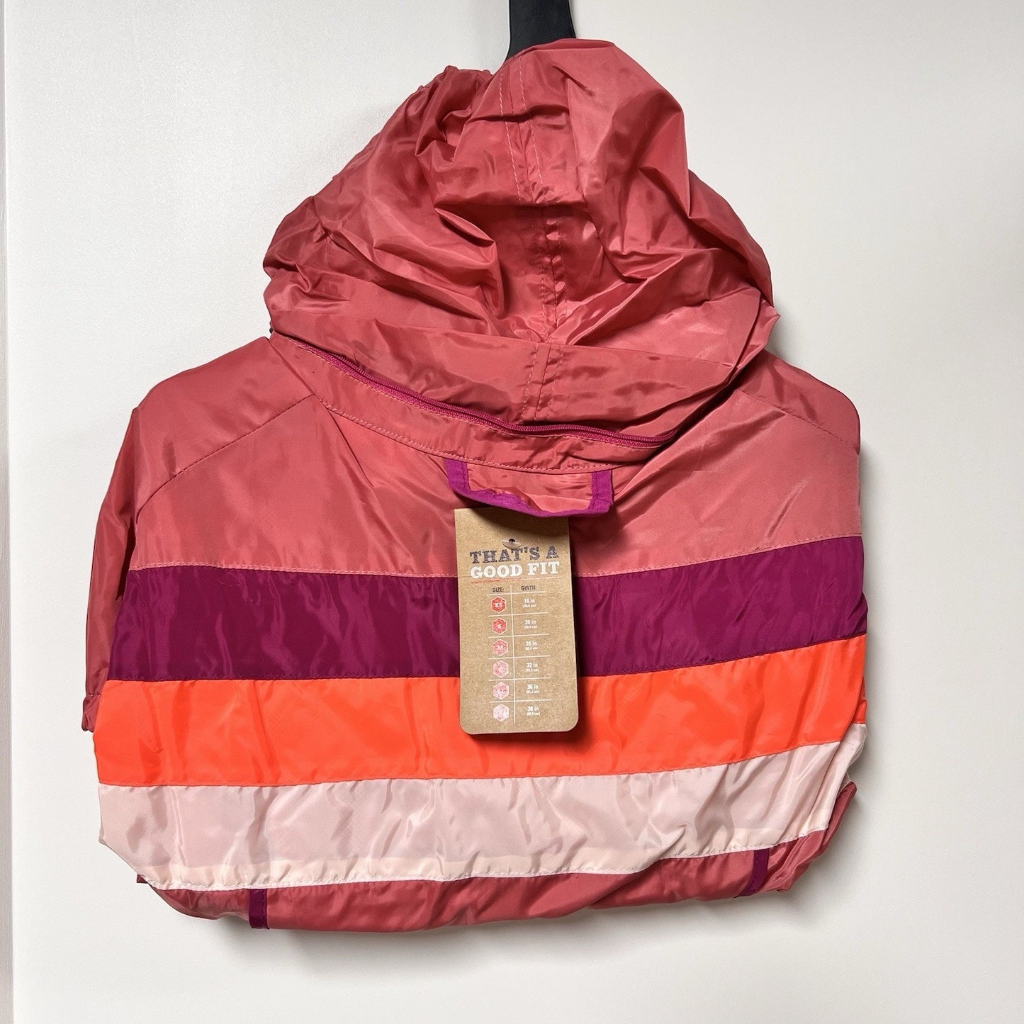 Arcadia Trail Small Hooded Windbreaker Jacket Dog Puppy Pink Packable