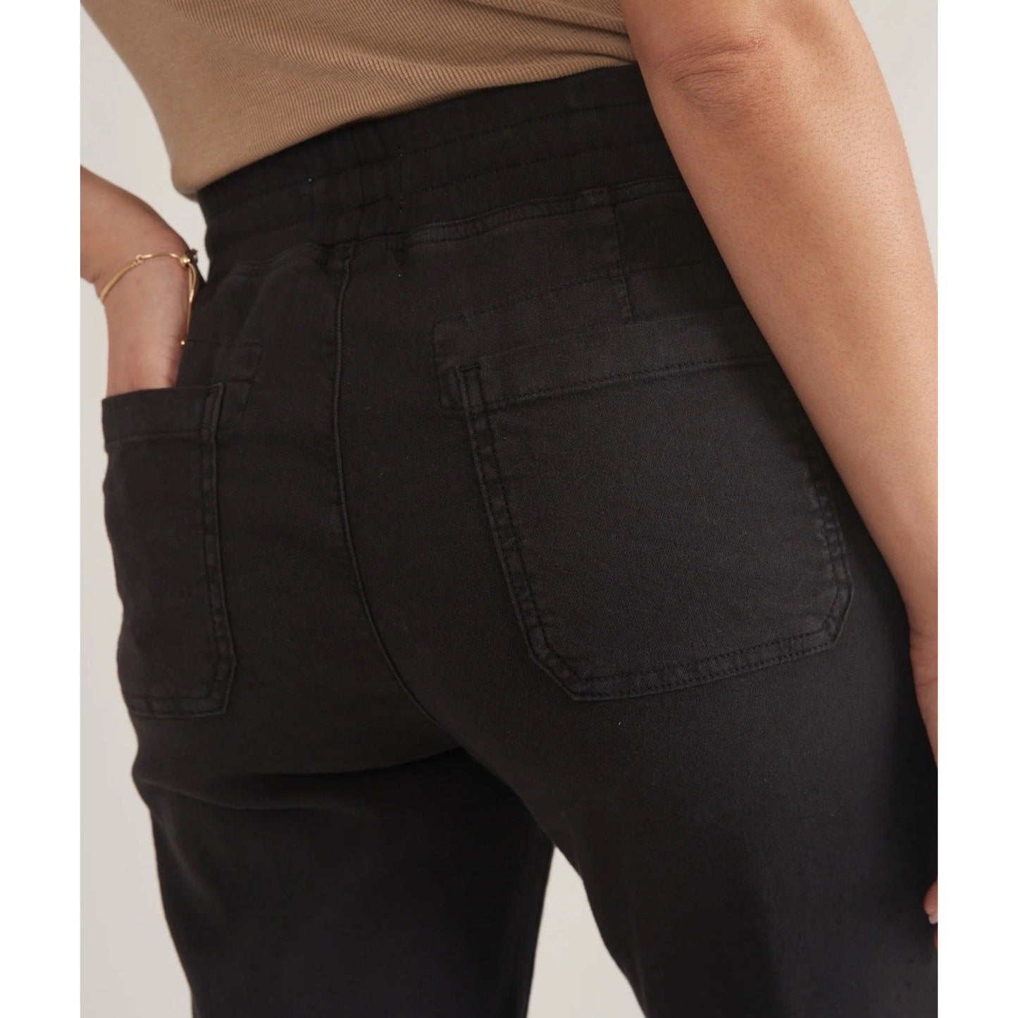 Two Pair Marine Layer (M) Luna Joggers 28” Relaxed Stretch Green Black High Rise