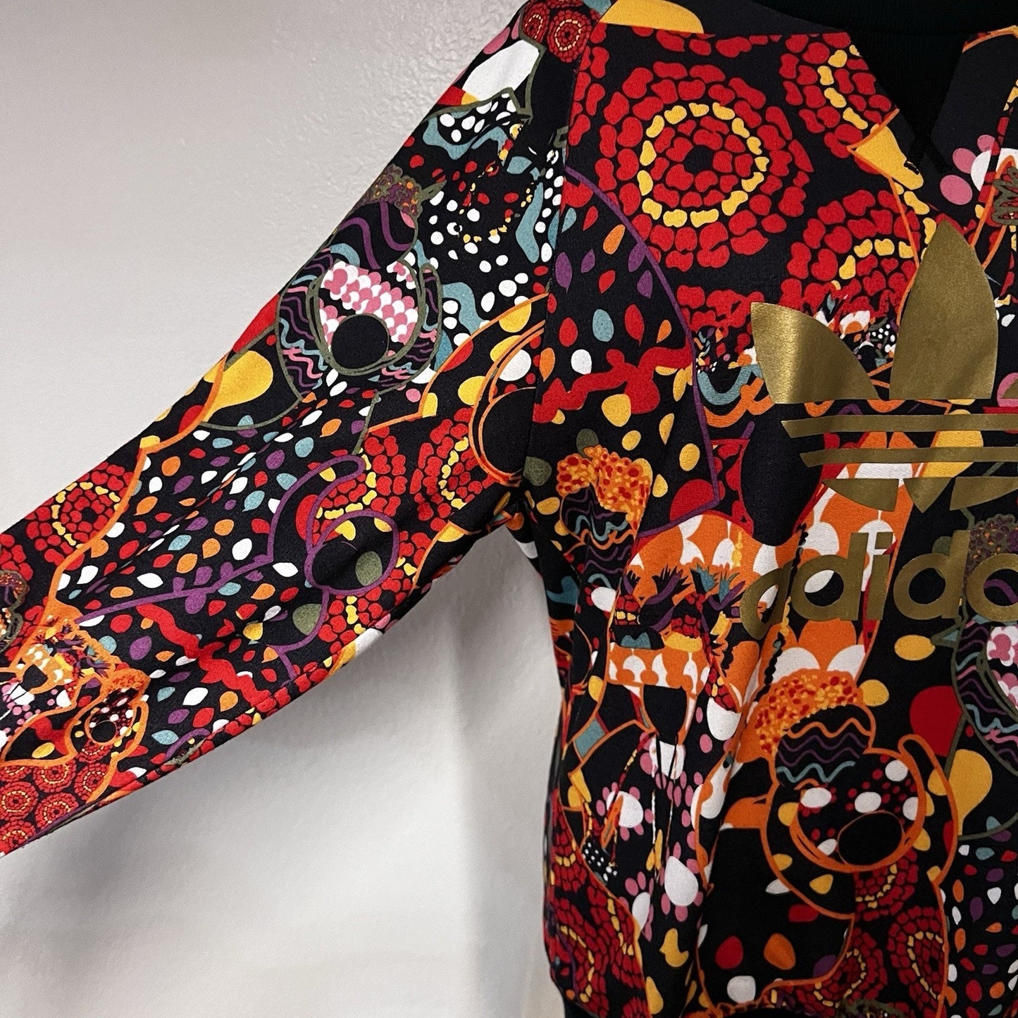 RARE Adidas X Farm Rio Maracatu XS Sweater 2014 Floral Gold Retro Streetwear