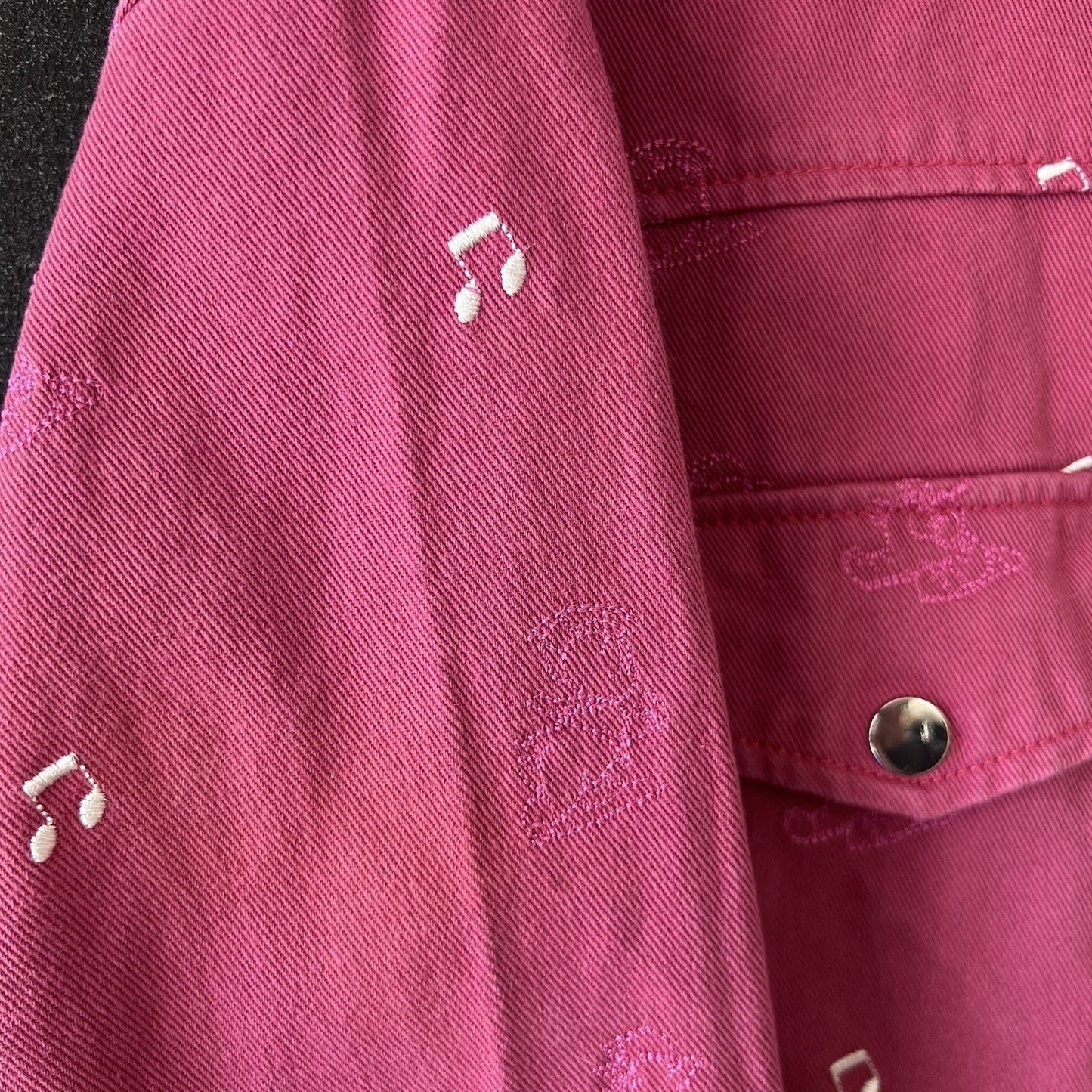 Disney x ChinStudio Pink Denim Jacket Three Little Pigs Oversized Kitsch