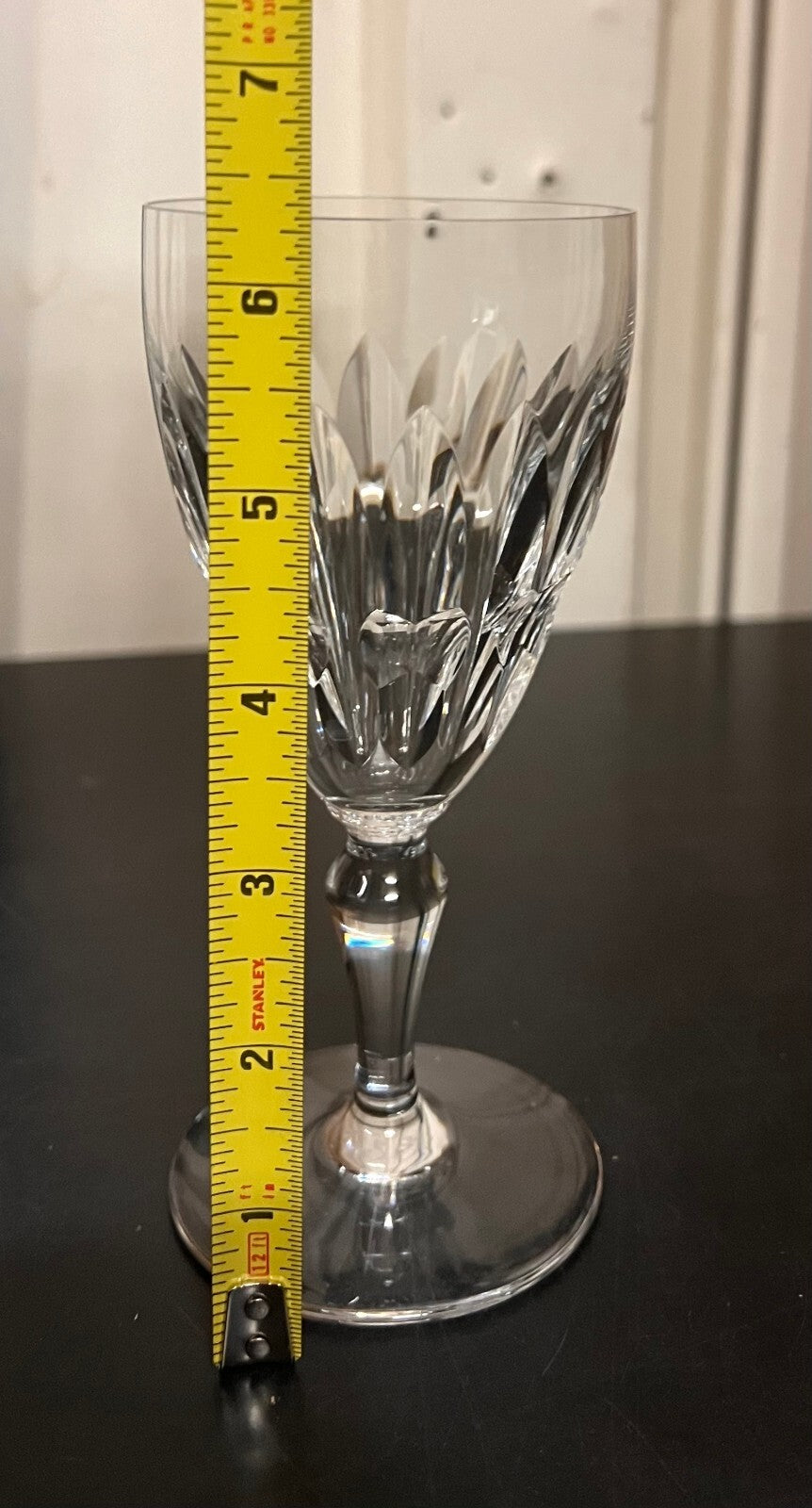 6 x Baccarat Auteuil Claret Wine Glasses Crystal France Vintage Barware