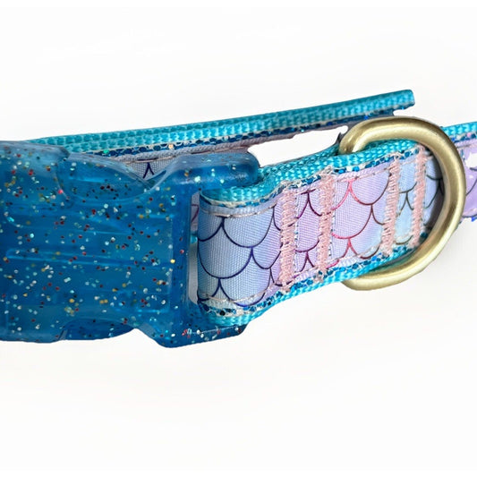 NWT Top Paw (L) Mermaid Purple Glitter Sparkle Cute Girly Dog Puppy Collar New