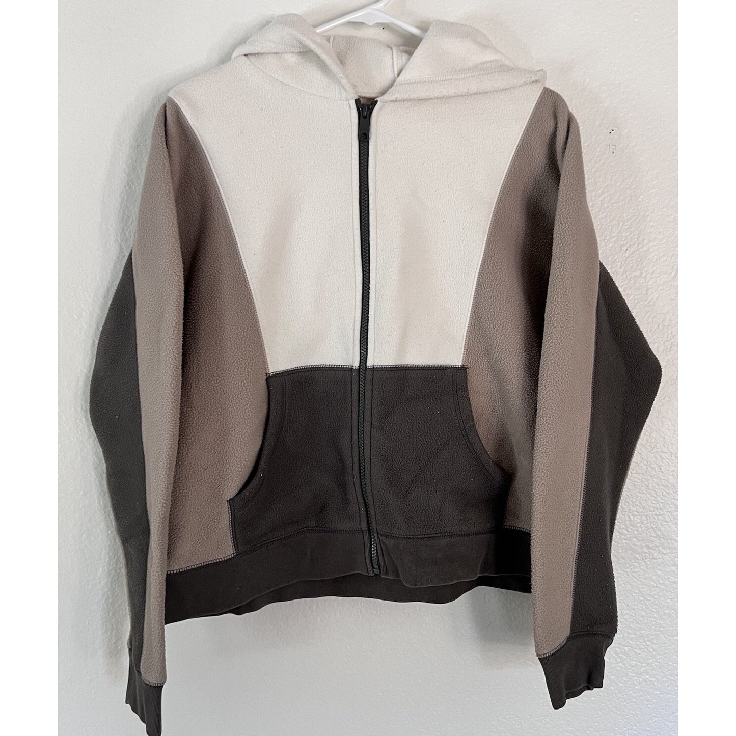 Madewell M Women's MWL Betterfleece Colorblock Full Zip Hoodie Sweatshirt Sherpa