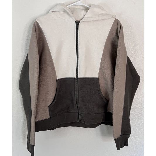 Madewell M Women's MWL Betterfleece Colorblock Full Zip Hoodie Sweatshirt Sherpa