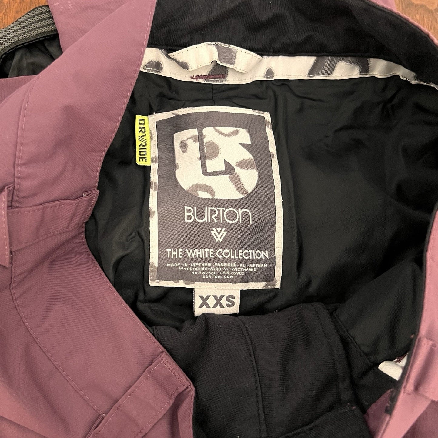 $235 Burton Dryride Da Nang XXS Snowboard Cargo Ski Pants Women Purple 2XS