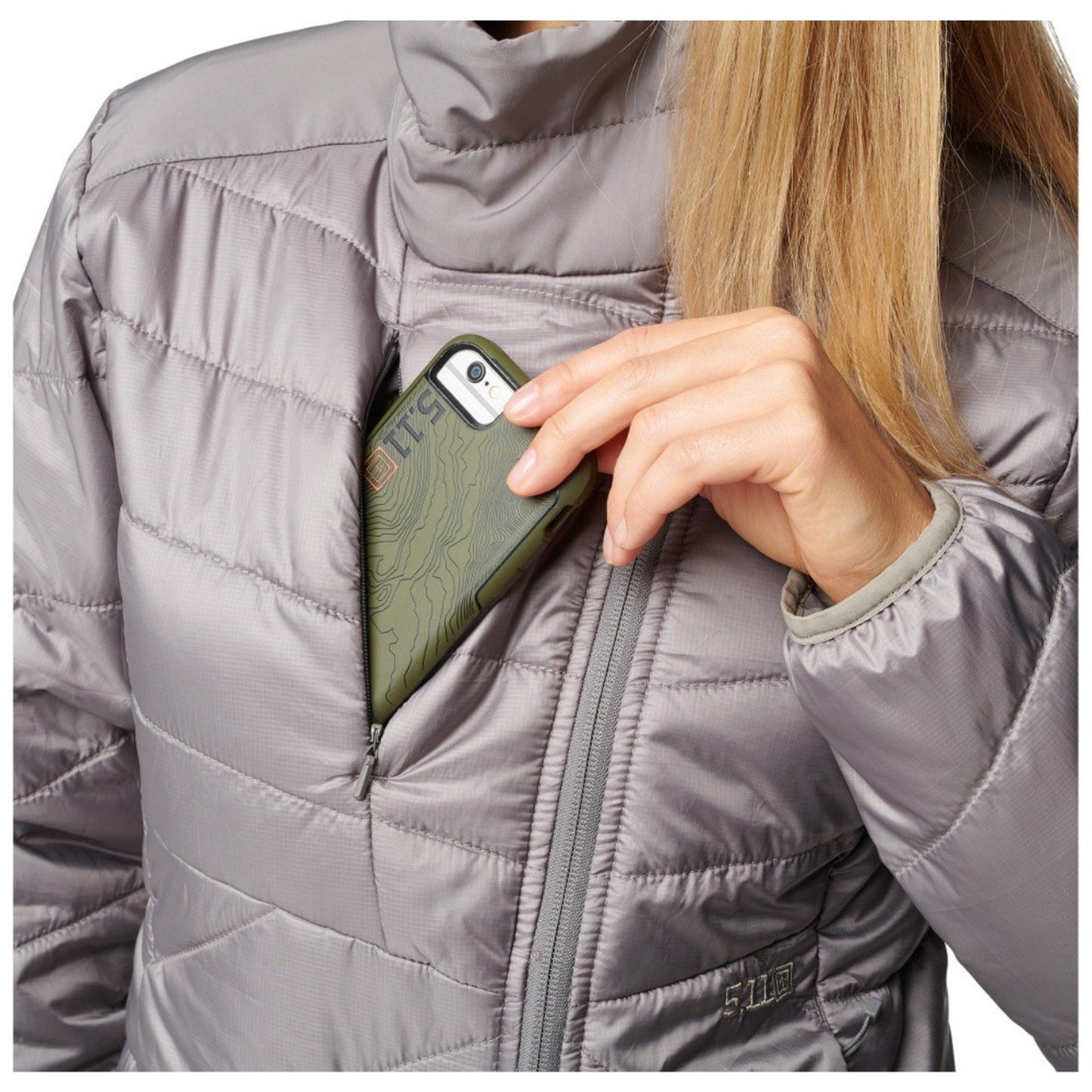 NWT 5.11 Tactical Womens XL Grey Peninsula New Puffer Jacket Coat Conceal Carry